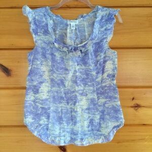 Calvin Klein Pretty Top, Ruffled Trim M